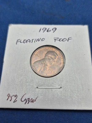 1969 D Lincoln Memorial Penny Floating Roof No FG Brilliant Toning 3.11 weight - Image 1 of 4
