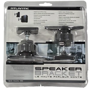 Atlantic Speaker Bracket SPB08 Set of 2 MountsBlacks Satelite and Suround Sound - Picture 1 of 6