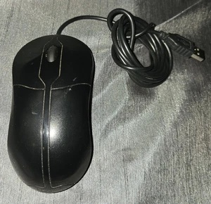 Dell XN966 Black Optical USB 3 Button Mouse with Scroll Wheel - Picture 1 of 4