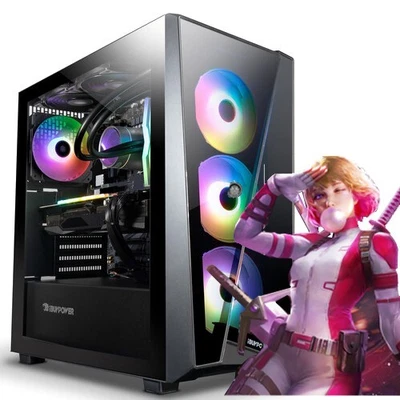 Custom Build ARGB Desktop i7 8th PC 16GB RAM 4TB SSD RTX 5060 Win11 GAMING - Image 1 of 4