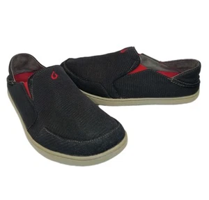 OluKai Shoes Mens US size 10 Nohea Mesh Slip On Casual Sneakers Black - Picture 1 of 8