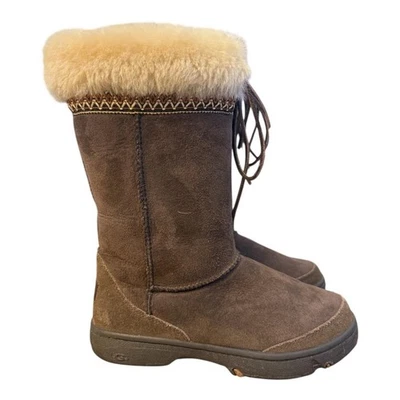 Bota UGG Ultimate Puño Piel de Oveja Marrón Mujer Talla 8 Foto 1 de 4