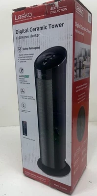 Lasko 1500W 22 in. Black Indoor Electric Tower Ceramic Space Heater W/Remote - Image 1 of 2