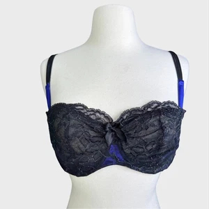 Victoria's Secret Black Lace Very Sexy Balconet Bra 36DDD 2012 Underwire - Picture 1 of 8