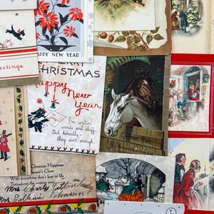 Posten 20 antike viktorianische Weihnachtsgebet & Sammelkarten, Postkarten, Stanzteile - Bild 1 von 6
