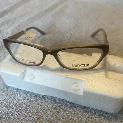 Gafas Easyclip EC324 10w Marrón Rectangulares Borde Completo 53-16-135 $124 Foto 1 de 4