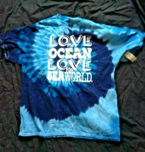 Seaworld Blue Tie Dye T-Shirt Love the Ocean 2XL - Picture 1 of 4