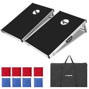 Cornhole Sitzsack Werfen Set Bretter Outdoor Party Spiel Spielzeug alle Altersgruppen mit Tragetasche - Bild 1 von 23
