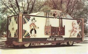 POSTAL CASI NUEVA Portales Reddy Kilovatt Wagon Southwestern Public Service Co 1948 - Imagen 1 de 2