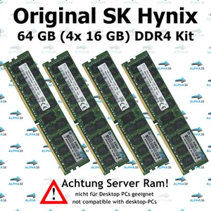 64 GB (4x 16 GB) RDIMM DDR4-2133 Supermicro F618R3-FTL F618R3-FTPT+ Server RAM - Bild 1 von 1