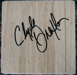 Clyde Drexler In-person Autographed Houston Rockets Floorboard NBA Hall of Fame - Picture 1 of 1