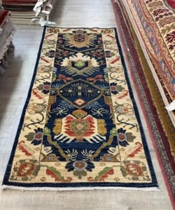 Oriental Persian Tribal Wool Hand Knotted Hallway Hall Runner Rug Carpet 200x80 - Picture 1 of 7