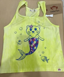 Appaman size 5 bright yellow tank top rainbow Bear Fish - Picture 1 of 2