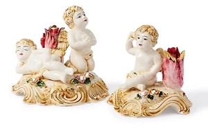 3 Engel Schutzengel Soul Mind Stehen Statuetten Porzellan Capodimonte Putten - Bild 1 von 10
