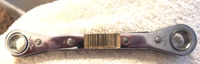 1/2 X 9/16", 27-593 Armstrong 6 Pt. Llave de extremo de caja de trinquete de EE. UU. herramienta VTg, etiqueta Foto 1 de 3