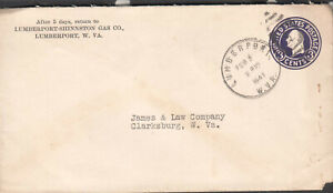 1941 cover Lumberport-Shinnston Gas Co WV to Clarksburg WV