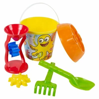 Kids Fish Design Plastic Beach Bucket And Sand Mill Set Toy Set Sandbox Outdoor - Image 1 of 2