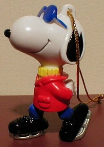 Snoopy Peanuts Christmas PVC Ornament Ice Skating Joe Cool Whitman's Decoration - Picture 1 of 1