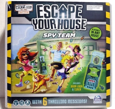ESCAPE ROOM Spy Team Fun Strategy Family Edition BOARD GAME Escape Your House - Image 1 of 3