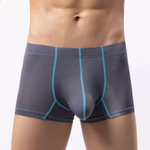 Men's Underwear Bulge Enhancing Boxer Briefs Breathable Low-rise Sport Trunks UK - Picture 1 of 12