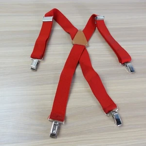 Gymboree Suspender Boy Red Clip On X Back Adjustable Strap Stretch ENGLAND - Picture 1 of 9