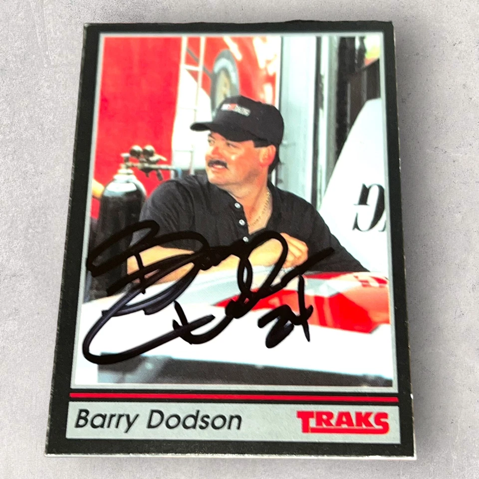 Barry Dodson TEAM III PONTIAC NASCAR signed VINTAGE LEGEND card 1991 TRAKS #24 - Image 1 of 1