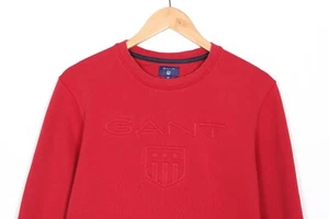 GANT Big LOGO Sweatshirt Pullover Men Size M Crew Neck Big Logo VR0027 - Picture 1 of 5