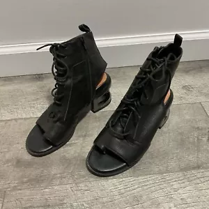 Stivali donna Jeffrey Campbell Peep punta aperta stringati tacco taglia 5 - Foto 1 di 7