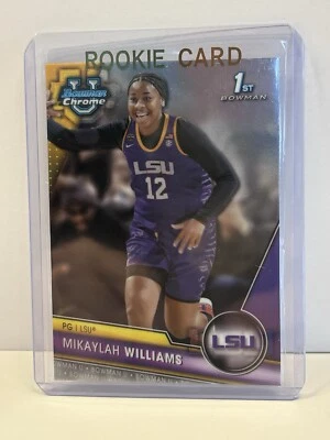 Mikaylah Williams 2024 Bowman U Chrome 1st Rookie Card LSU Tigers RC - Image 1 of 2
