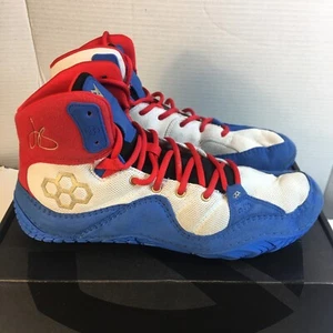 Rudis JB1 Jordan Burrough Wrestling Shoes Men's Size 9.5 Red & White & Blue - Picture 1 of 11