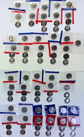 1990 - 2010 83 Roosevelt Dime PDSS+W Set w43 Mint Set PDW BU + 40 Cld/Slv Proofs Cover