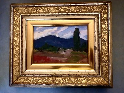 TARRYWILE PARK, DANBURY CT, ACEITE ORIGINAL, MARCO ANTIGUO ORNAMENTADO Foto 1 de 4