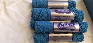 BUCILLA Paradise 6 skeins 1 oz Blue #475 Lot 4189 Knitting YARN acetate nylon - Picture 1 of 2