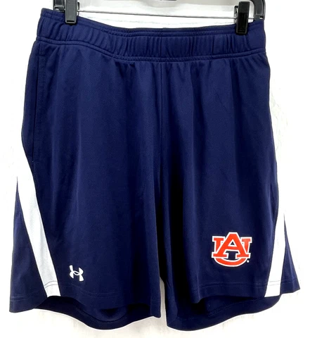NEW Auburn AU Tigers Under Armour Gameday Navy Loose Athletic Short Men's L Cover