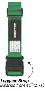Tupperware Luggage Strap 40" to 71" Logo Award April 2022 Brand New - Picture 1 of 1