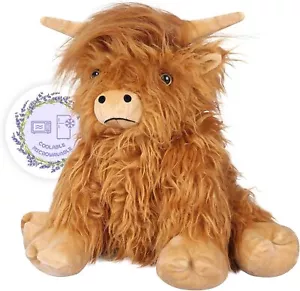 Highland Cow Stuffed Animals Microwavable Stuffed Animals Heating Pad for Cramp - Picture 1 of 2