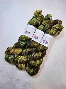 SW Merino Alpaka Nylon Garn, 4-Fädig, Fingering Gewicht, 100 G, MOONLIT FOREST - Bild 1 von 7