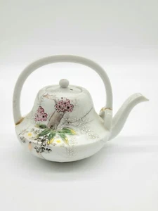 Tetera Moriage Blanca Floral De Colección Servicio Único **TAL CUAL** - Imagen 1 de 10