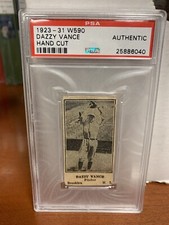 1925-31 W590 Strip Card Dazzy Vance Hall of Fame Rookie (RC) - PSA Authentic