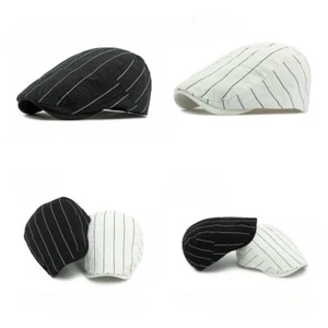 Men Women Vintage Ivy Flat Cap Newsboy Cotton Beret Cabbie Golf Driving Hat - Picture 1 of 14