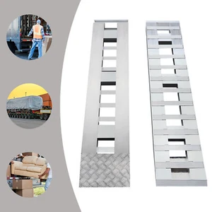 Rampa de remolque de aluminio 2 piezas rampas de carga para camión auto remolque 6800 lb EE. UU. - Imagen 1 de 13