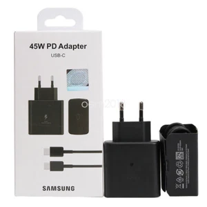 Per Samsung 45W Super Veloce Caricabatterie Adattatori Cavi Galaxy S23 + S22 S20 - Zdjęcie 1 z 13