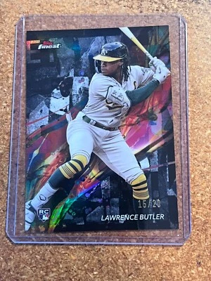 2024 Topps Finest Baseball Common Black Refractor # 86 Lawrence Butler RC 15/20 - Image 1 of 2