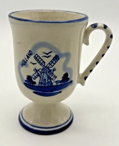 Delft Blue Tea/Coffee Mug Holland Windmill Flowers W/Tag, 12 Oz. - Picture 1 of 15