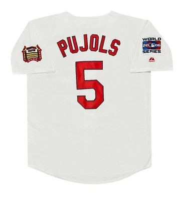 Camiseta Albert Pujols Cardenales de San Luis 2006 Serie Mundial local para hombre (L-XL) Foto 1 de 4