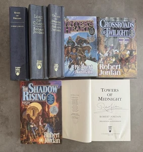 Lot - 7 Wheel of Time, Robert Jordan - TOR Fantasy - alle 1. Editionen - Bild 1 von 13