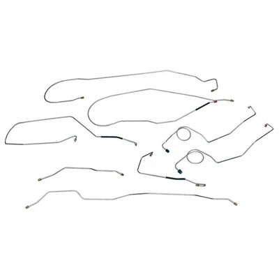 1967-70 Ford Truck F100 2wd Brake Line Set Shortbed Manual Drum OE Steel - Image 1 of 4