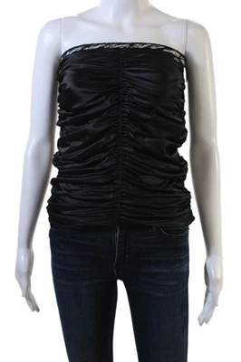 Blusa Chanel Mujer Tejido de Seda Sin Tirantes Acanalada Negra Talla 34 EUR Foto 1 de 4