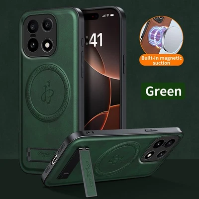 For OnePlus 15 5G, Luxury Hybrid Armor Retro Leather Magnetic Stand Case Cover - Image 1 of 4