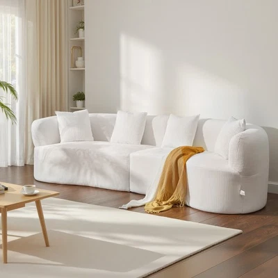 Uimoso 112 in Curved Modular Sofa with Modern Design and 4 Included Pillows - Image 1 of 4